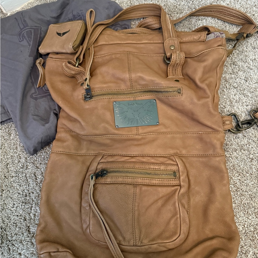 Zadig & Voltaire Tan Leather Backpack